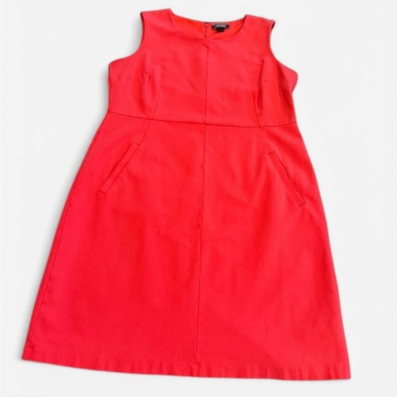 Lands End pink dress with pockets. Stretch. Size 18 - Picture 2 of 8